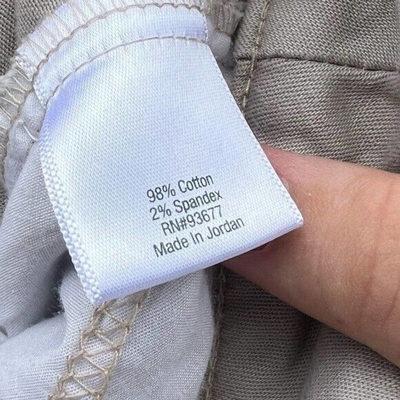 St. John’s Bay plus size high waisted Tan Bermuda shorts with pockets - Picture 8 of 10